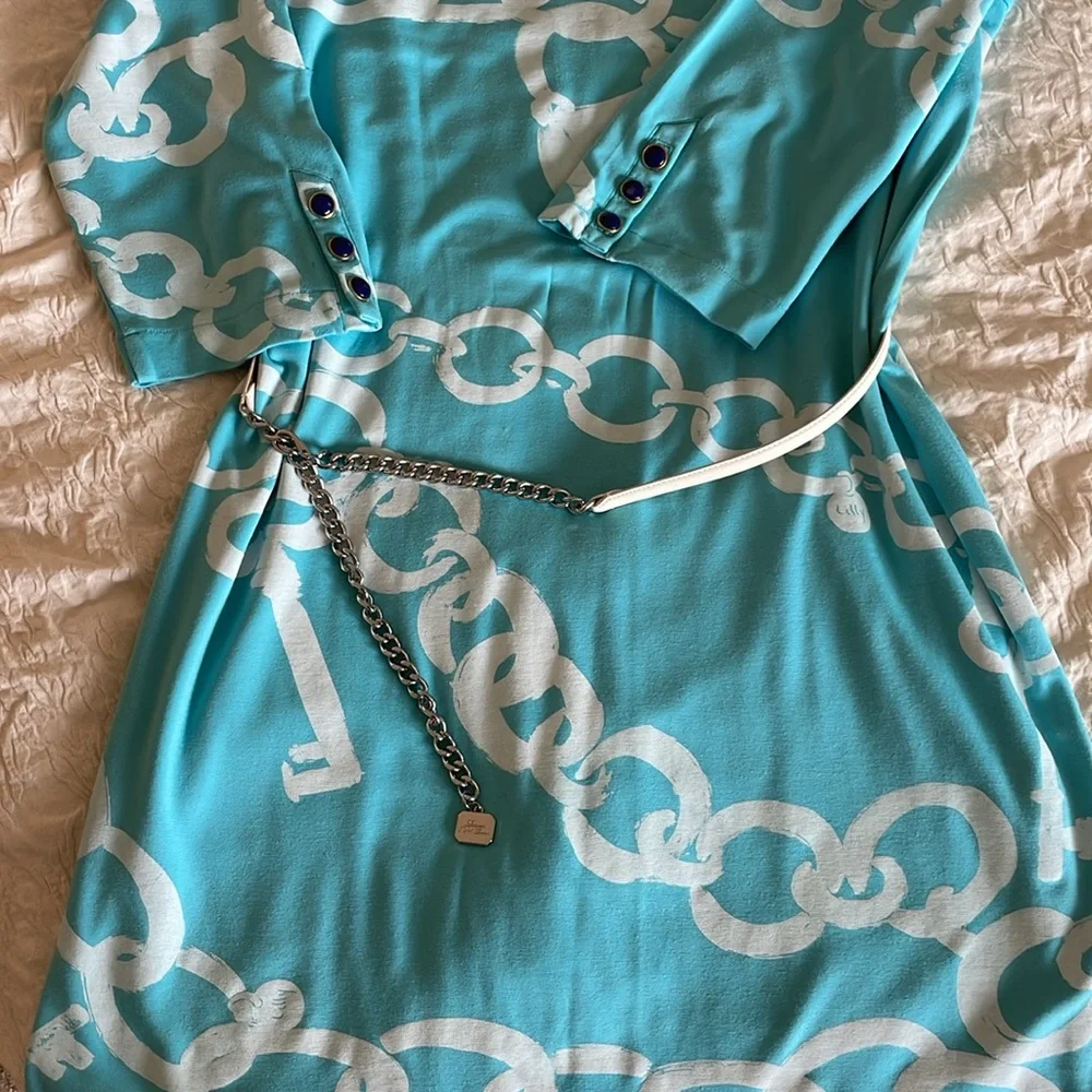 Lilly Pulitzer ~ Chain Print Jersey Dress - Picture 11 of 11